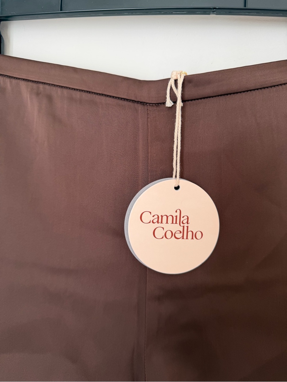 Camila Coelho Brown black lace trim Shorts - Picture 3 of 7